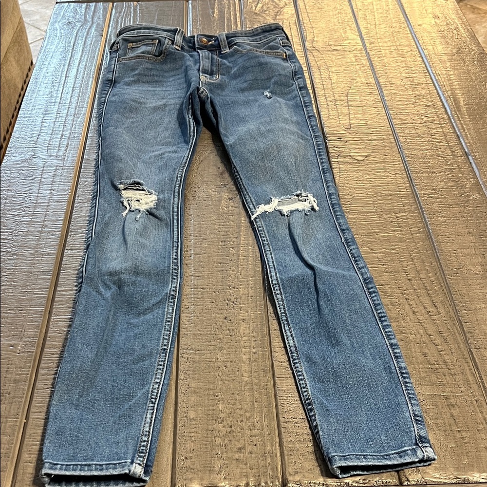 Hollister Classic Blue Jeans 00R W24R High Rise Super Skinny - Picture 3 of 9
